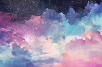 Colorful galaxy night sky landscapes space backgrounds astronomy.