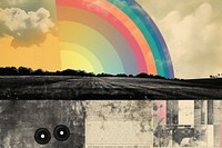 Vinyl record landscapes spectrum outdoors rainbow.