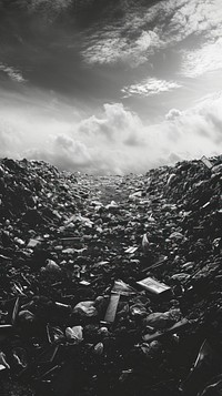 Photography of photograph garbage mountai9n black tranquility backgrounds.