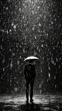 Photography of raining vintage man monochrome motion black.
