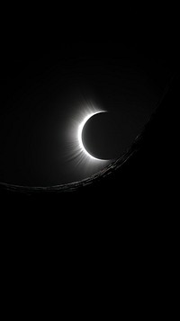 Eclipse monochrome astronomy outdoors.