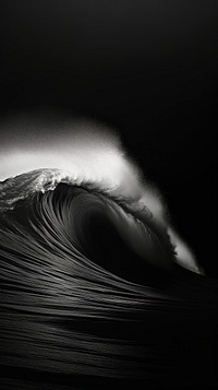 Photography of tsunami monochrome nature motion.