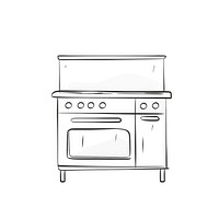 Cooker appliance sketch doodle.