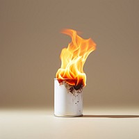 Photography of a Burning white can fire burning flame.