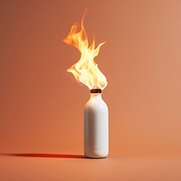 Photography of a Burning white bottle fire burning flame.