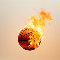 Photography of a Burning basketball fire burning flame.