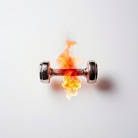 Photography of a Burning dumbell fire burning misfortune.