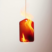 Photography of a Burning promotion tag fire burning lamp.