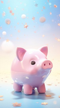 Cute piggy bank astrology animal mammal representation.