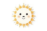 Cute sun white background anthropomorphic happiness.