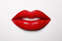 Red lips lipstick white background perfection.