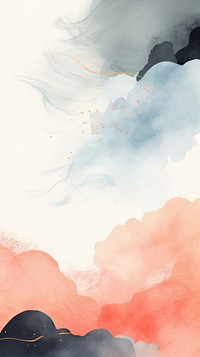 Hint of wallpaper cloud with bird abstract backgrounds textured painting.