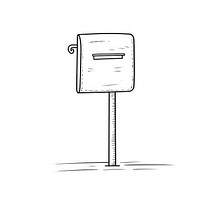Mail box mailbox sketch white.