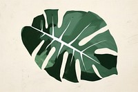 Abstract monstera leaf ripped paper art plant xanthosoma.