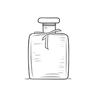 Perfume bottle sketch drawing line.