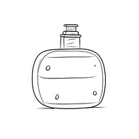 Perfume bottle sketch drawing line.