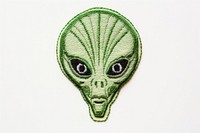 Alien in embroidery style alien representation applique.