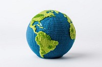 Earth in embroidery style sphere planet globe.
