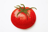 Tomato in embroidery style vegetable plant food.