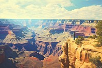 Man at the grand canyon lanscape view landscape mountain outdoors.