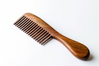 Comb white background brush brown.