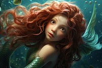 Cute mermaid underwater hairstyle ethereal.