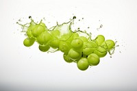 Green grapes with splash fruit food refreshment.