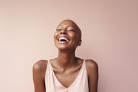 Happy Black woman adult cancer perfection happiness hairstyle.