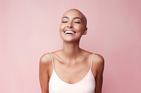 Happy Black woman adult cancer laughing smile perfection.
