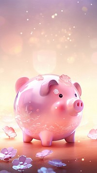 Piggy bank representation investment currency.
