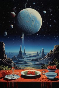 Space food space astronomy painting.