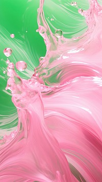  Green wallpaper water pink wave. AI generated Image by rawpixel.
