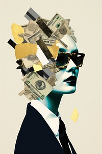 Money adult representation sunglasses.