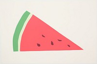 Watermelon minimalist form food painting drawing.