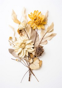 Real Pressed a Bouquet of flowers brooch plant petal.