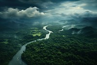  Foliage forest river tree. AI generated Image by rawpixel.