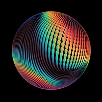 A ball pattern sphere spiral. AI generated Image by rawpixel.