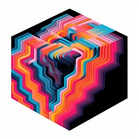 A cubic art graphics pattern. 