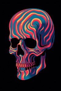 A skull art creativity darkness. AI generated Image by rawpixel.