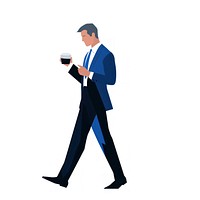  Businessman walking holding tuxedo. AI generated Image by rawpixel.