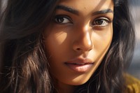 Indian girl photography portrait skin. AI generated Image by rawpixel.