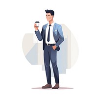  Businessman holding adult white background. AI generated Image by rawpixel.
