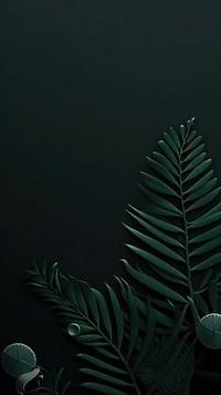  Green wallpaper nature plant black. AI generated Image by rawpixel.