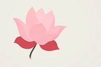 Lotus minimalist form flower petal plant.