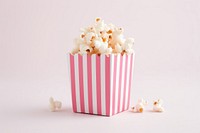 Popcorn snack food pink. AI generated Image by rawpixel.