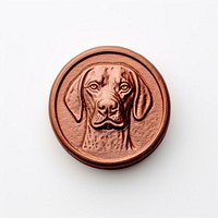 Seal Wax Stamp side dog face bronze money coin.