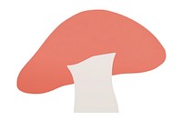 Mushroom minimalist form mushroom fungus white background.