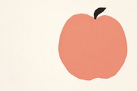 Peach minimalist form apple plant painting.
