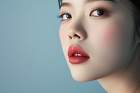 Hong konger women lipstick cosmetics portrait.