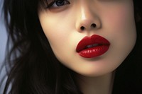 Japanese women lipstick cosmetics portrait.